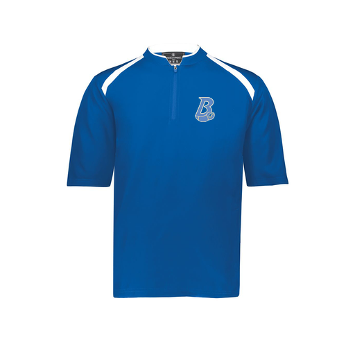 [229581-AS-RYL-LOGO1] Men's Dugout Short Sleeve Pullover (Adult S, Royal, Logo 1)