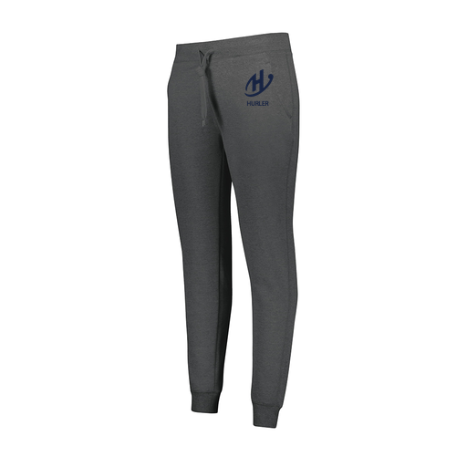 [229748.E83.XS-LOGO2] Ladies 60/40 Fleece Jogger (Female Adult XS, Gray, Logo 2)