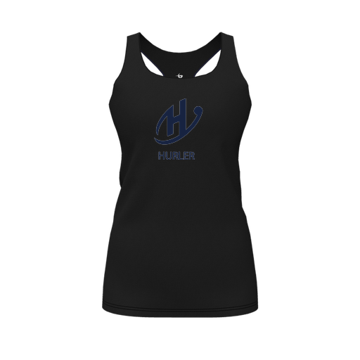 [FT0TRBBK-FYS-LOGO2] Decker Racerback Tank Top (Female Youth S, Black, Logo 2)