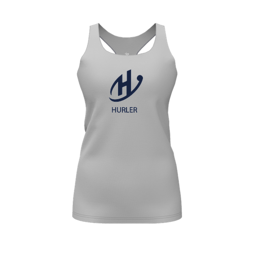 [CUS-DFW-RCBK-PER-GRY-FYS-LOGO2] Racerback Tank Top (Female Youth S, Gray, Logo 2)