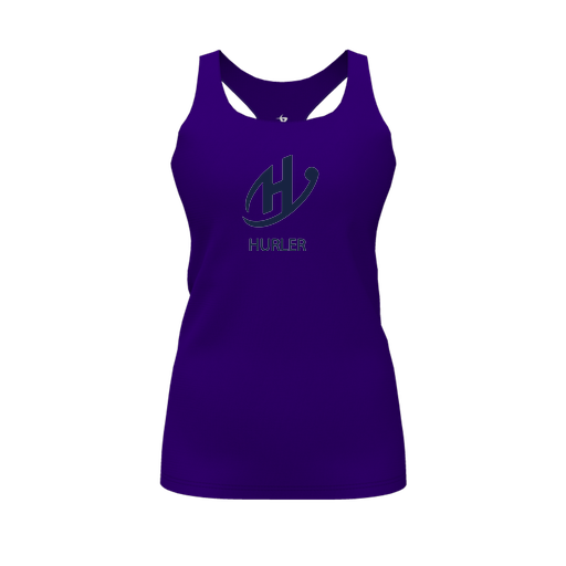 [FT0TRBPP-FYS-LOGO2] Decker Racerback Tank Top (Female Youth S, Purple, Logo 2)