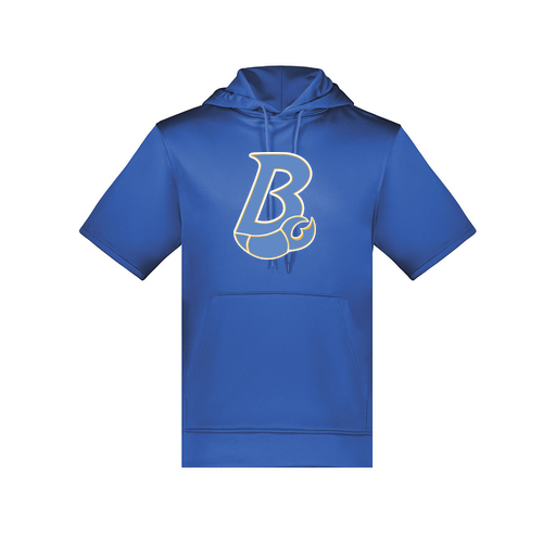 [6871.060.S-LOGO1] Men's Dri Fit Short Sleeve Hoodie (Adult S, Royal, Logo 1)