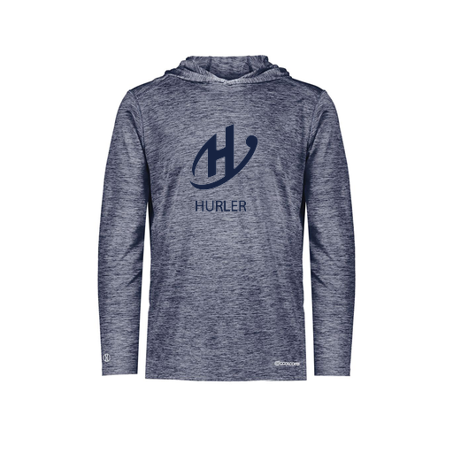 [FOLHCGNV-AS-LOGO2] Decker Men's Charge Hoodie (Adult S, Navy, Logo 2)