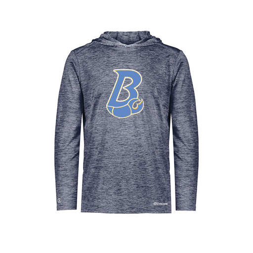 [FOLHCGNV-YS-LOGO1] Decker Youth Charge Hoodie (Youth S, Navy, Logo 1)