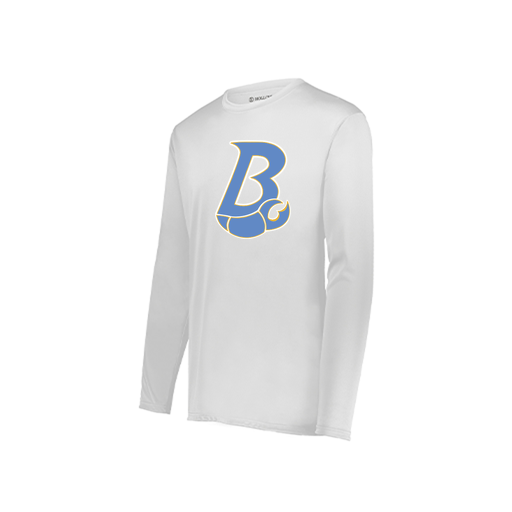 [222822.005.XS-LOGO1] Men's LS Smooth Sport Shirt (Adult XS, White, Logo 1)