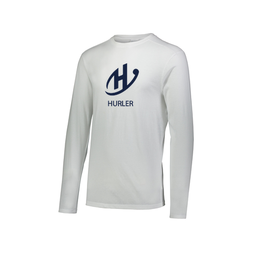 [FTLCUBWH-AXS-LOGO2] Decker Men's Tri-Blend T-Shirt - Long Sleeve (Adult XS, White, Logo 2)