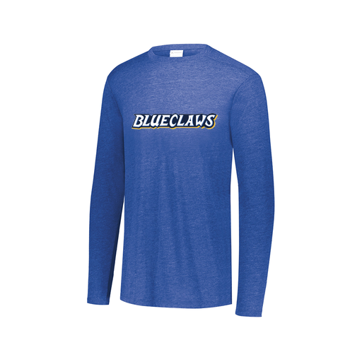 [FTLCUBRY-AXS-LOGO3] Decker Men's Tri-Blend T-Shirt - Long Sleeve (Adult XS, Royal, Logo 3)