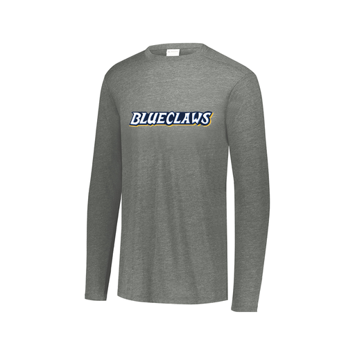 [FTLCUBGY-AXS-LOGO3] Decker Men's Tri-Blend T-Shirt - Long Sleeve (Adult XS, Gray, Logo 3)