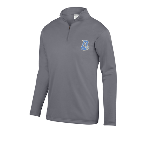 [FOLQFFGY-AS-LOGO1] Decker Men's FlexFleece 1/4 Zip (Adult S, Gray, Logo 1)
