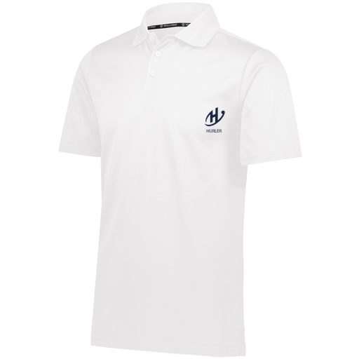 [222568.005.S-LOGO2] Men's Prism Polo (Adult S, White, Logo 2)