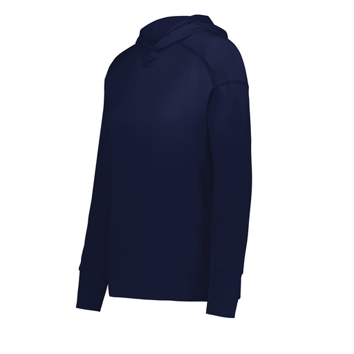 Ladies Ventura Thin Knit Hoodie (Female Adult XS, Navy, Logo 3)