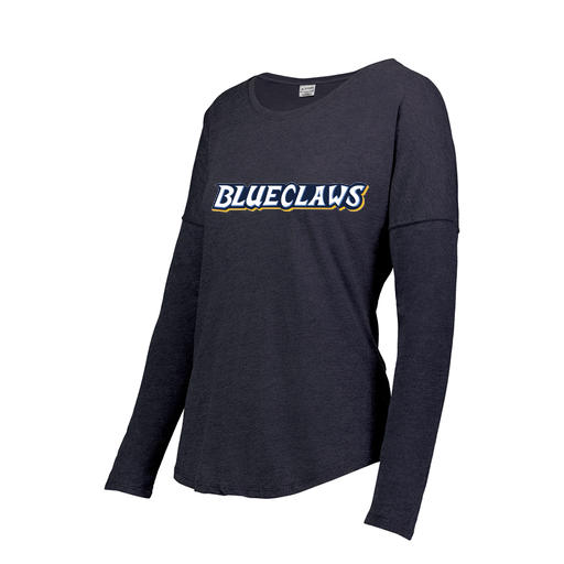 [FTLCUBNV-FAXS-LOGO3] Decker Women's Tri-Blend T-Shirt - Long Sleeve (Female Adult XS, Navy, Logo 3)